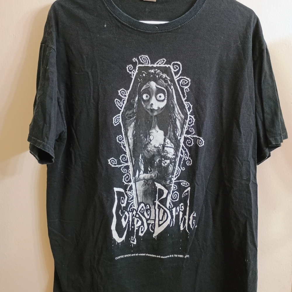 Fruit of the Loom Black Tim Burton Corpse Bride Graphic Tee